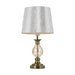 Buy Table Lamps Australia Crest 1 Light Table Lamp Antique Brass, Clear, Gold Pattern - CREST TL-AB+GLD