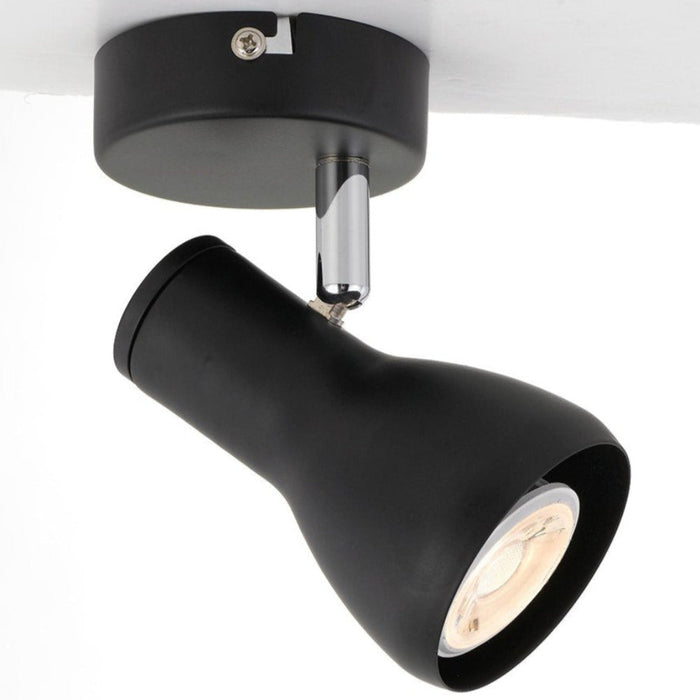 Buy Spotlights Australia Curtis 1 Light LED Spotlight Black, Chrome - CURTIS SP1-BK