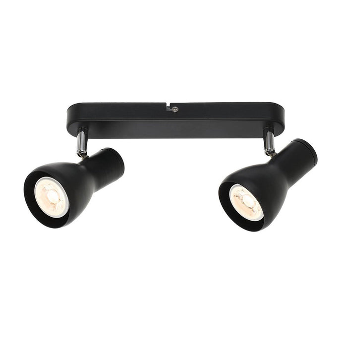 Buy Spotlights Australia Curtis 2 Light LED Spotlight Black, Chrome - CURTIS SP2-BK