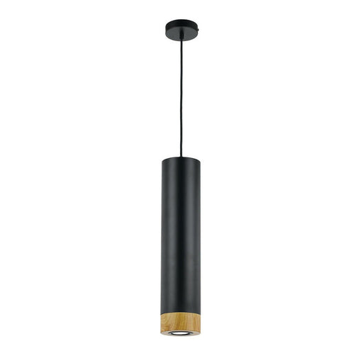 Buy Mini Pendants Australia Dakota 1 Light Pendant 120mm Black, Oak - DAKOTA PE-BK+OK