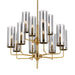 Buy Chandeliers Australia Decaro 12 Light Pendant Gold Matt, Smoke - DECARO PE84-GD