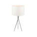Buy Table Lamps Australia Denise 1 Light Table Lamp Chrome & White - DENISE TL-CH+WH