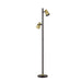 Buy Floor Lamps Australia Deny 2 Light Floor Lamp Black, Brass Matt - DENY FL-BK