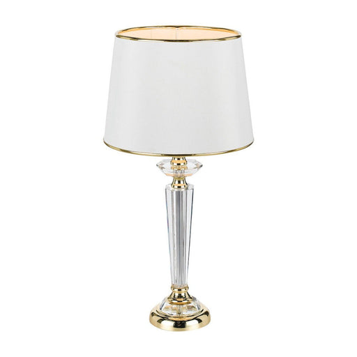 Buy Table Lamps Australia Diana 1 Light Table Lamp Gold, Crystal, White - DIANA TL-GD+WH