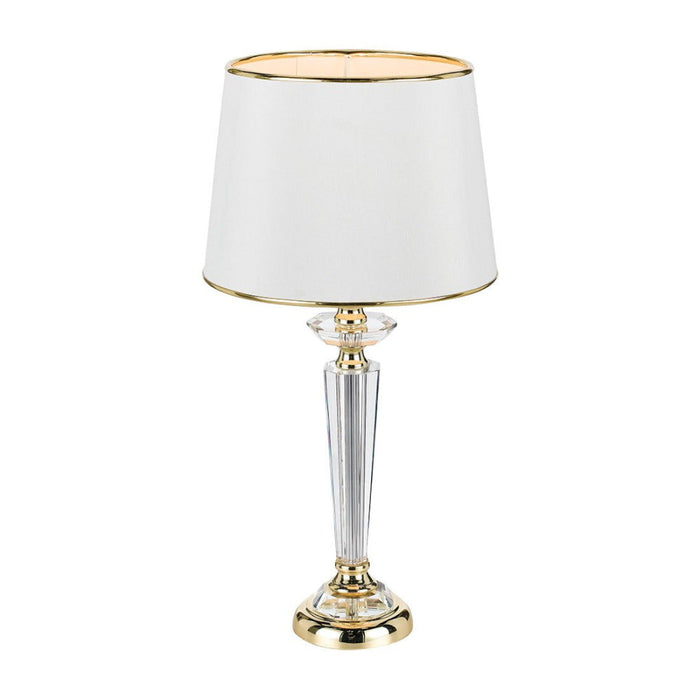 Buy Table Lamps Australia Diana 1 Light Table Lamp Gold, Crystal, White - DIANA TL-GD+WH