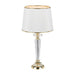 Buy Table Lamps Australia Diana 1 Light Table Lamp Gold, Crystal, White - DIANA TL-GD+WH