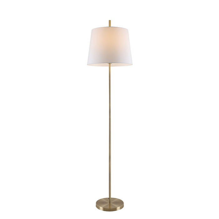 Buy Floor Lamps Australia Dior 1 Light Floor Lamp Antique Brass & White - DIOR FL-WHAB