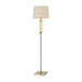 Buy Floor Lamps Australia Dorcel 1 Light Floor Lamp Antique Brass, Amber & Cream, Gold - DORCEL FL-AB+AM