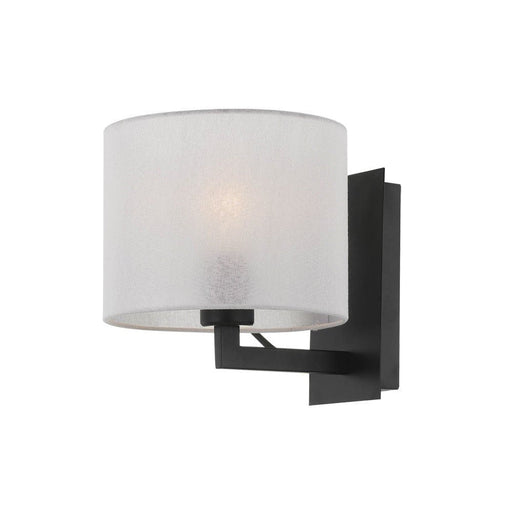 Buy Wall Sconce Australia Elgar 1 Light Wall Light 250mm Satin Black, White - ELGAR WB-BK