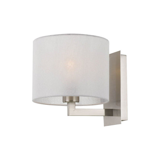 Buy Wall Sconce Australia Elgar 1 Light Wall Light 250mm Nickel Matt, White - ELGAR WB-NK