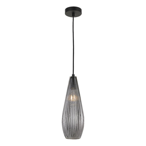 Buy Mini Pendants Australia Elkin 1 Light Pendant 120mm Black & Smoke - ELKIN PE12-BKSM