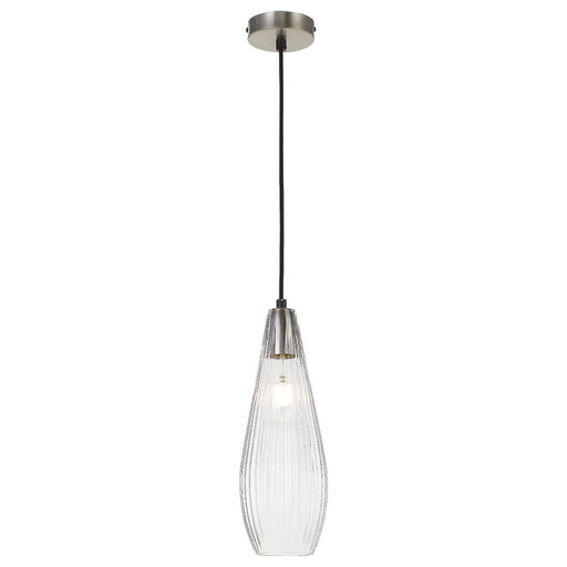 Buy Mini Pendants Australia Elkin 1 Light Pendant 120mm Nickel & Clear - ELKIN PE12-NKCL