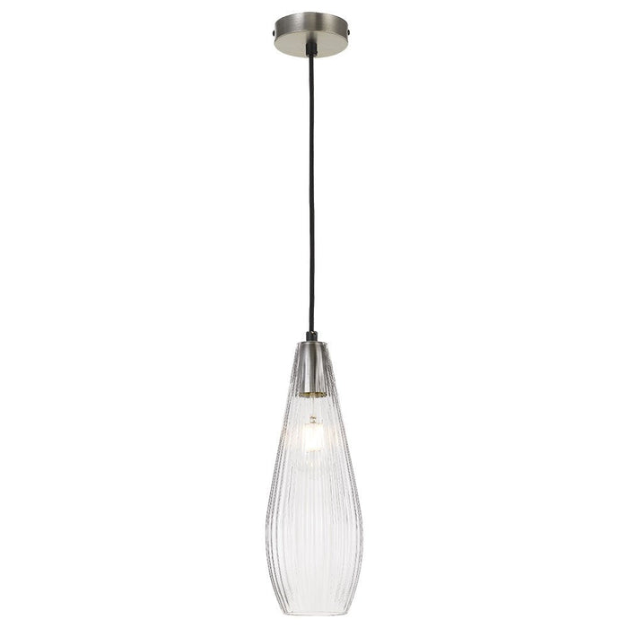 Buy Mini Pendants Australia Elkin 1 Light Pendant 120mm Nickel & Clear - ELKIN PE12-NKCL
