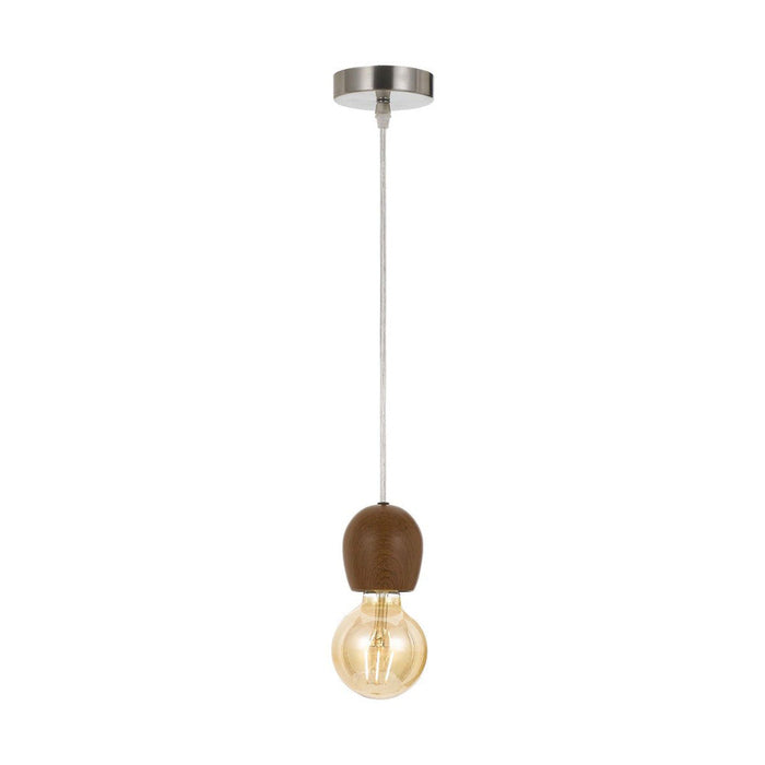 Buy Pendant Lights Australia Enya 1 Light Pendant Walnut & Clear - ENYA CS-WAL