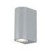 Buy Up / Down Wall Lights Australia Eos Up-Down Wall Light IP54 Silver - EOS EX2-SL