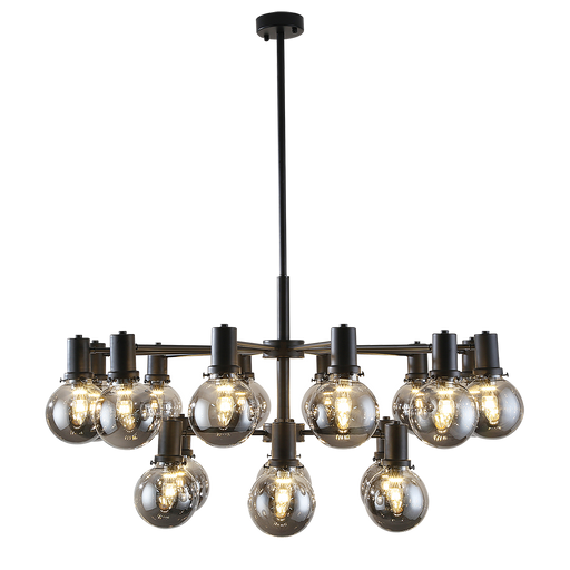 Buy Chandeliers Australia Escoda 18 Light Pendant Black & Smoke - ESCODA PE18-BK