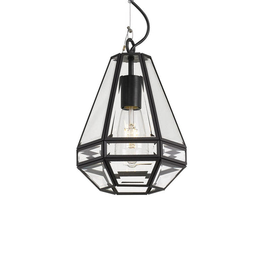 Buy Pendant Lights Australia Espada 1 Light Pendant 200mm Black & Clear - ESPADA PE20-BK