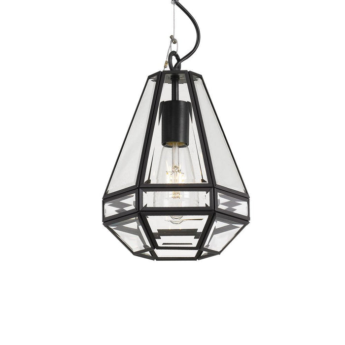Buy Pendant Lights Australia Espada 1 Light Pendant 200mm Black & Clear - ESPADA PE20-BK
