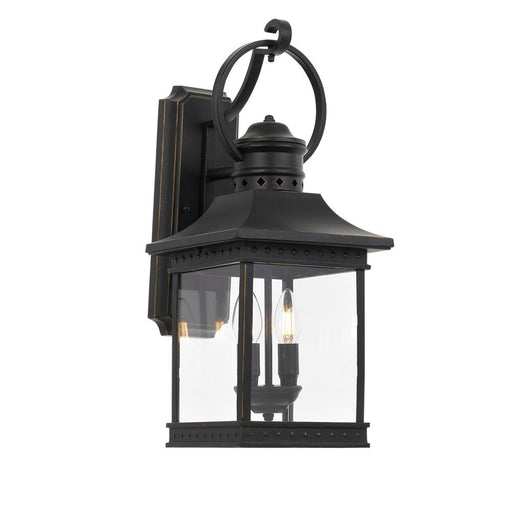 Buy Outdoor Wall Lanterns Australia Fergus 2 Light Wall Light IP44 Black - FERGUS EX-BK