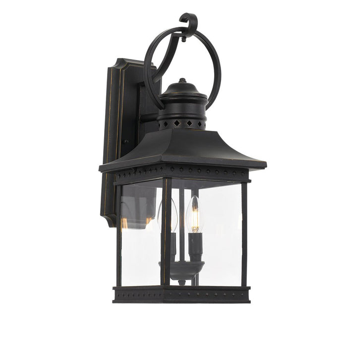Buy Outdoor Wall Lanterns Australia Fergus 2 Light Wall Light IP44 Black - FERGUS EX-BK