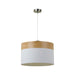 Buy Pendant Lights Australia Fiona 1 Light Pendant 400mm Nickel & Oak, White - FIONA PE40-OAKWH