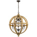 Buy Pendant Lights Australia Florin 5 Light Pendant Wood Iron Clear - FLORIN PE5-WI
