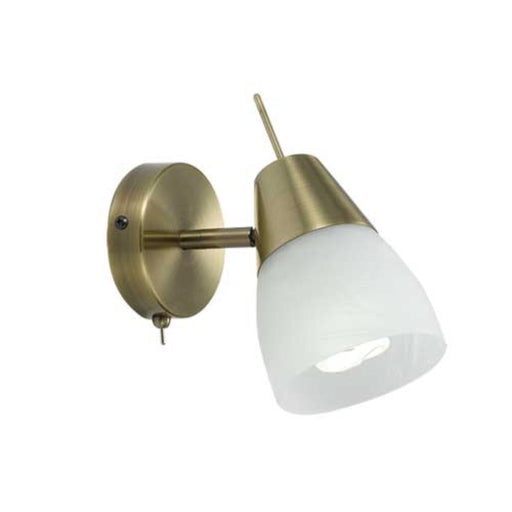 Buy Wall Sconce Australia Gibson 1 Light Wall Light Antique Brass & White Marble - GIBSON WB-AB