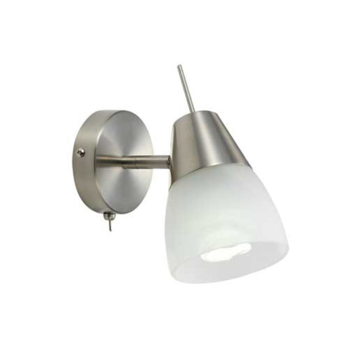Buy Wall Sconce Australia Gibson 1 Light Wall Light Nickel & White Marble - GIBSON WB-NK