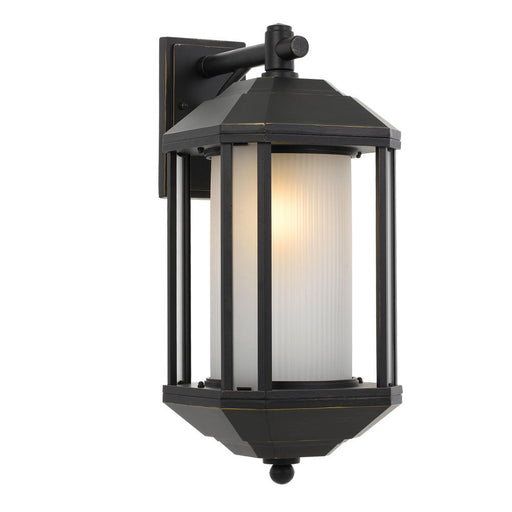Buy Outdoor Wall Lanterns Australia Havard 1 Light Wall Light 155mm IP44 Black & Frost - HAVARD EX155-BK