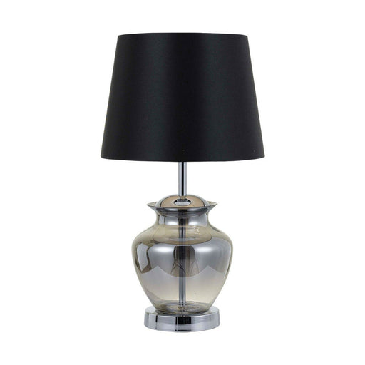 Buy Table Lamps Australia June 1 Light Table Lamp Chrome, Smoke & Black - JUNE TL-CHSMBK