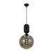 Buy Pendant Lights Australia Kade 1 Light Pendant 200mm Black & Smoke - KADE PE20-BK+SM