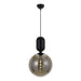 Buy Pendant Lights Australia Kade 1 Light Pendant 300mm Black & Smoke - KADE PE30-BK+SM