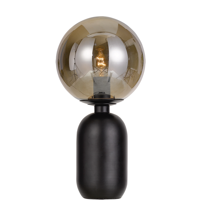 Buy Table Lamps Australia Kade 1 Light Table Lamp Black & Smoke - KADE TL-BK+SM
