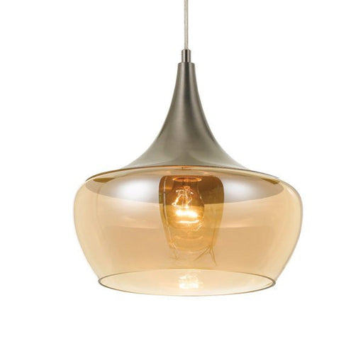 Buy Pendant Lights Australia Landy 1 Light Pendant 300mm Nickel & Champagne - LANDY PE30-NKCHM