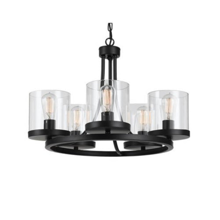 Buy Pendant Lights Australia Largo 5 Light Pendant Oil Bronze & Clear - LARGO PE5-OB+CL