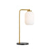 Buy Table Lamps Australia Lark 1 Light Table Lamp Black Marble, Antique Gold & Opal - LARK TL-AG+OP