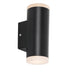 Buy Up / Down Wall Lights Australia Ludek LED Up-Down Wall Light IP54 4000K Black - LUDEK EX2-BK