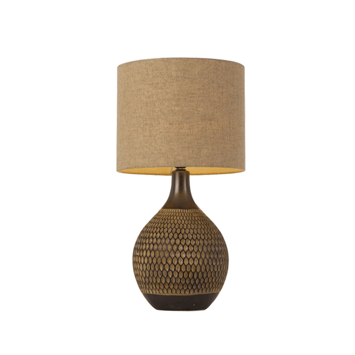 Buy Table Lamps Australia Macey 1 Light Table Lamp Bronze & Linen - MACEY TL-BZ