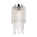 Buy DIY Batten Fix Lights Australia May 1 Light Batten Fix Chrome & Clear Acrylic Beads - MAY BF20-CH