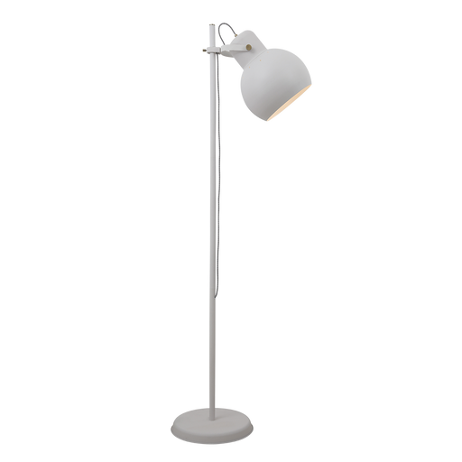 Buy Floor Lamps Australia Mento 1 Light Floor Lamp White, Antique Brass - MENTO FL-WHAB