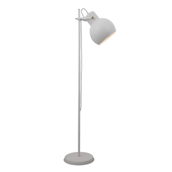 Buy Floor Lamps Australia Mento 1 Light Floor Lamp White, Antique Brass - MENTO FL-WHAB