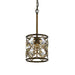 Buy Pendant Lights Australia Mimosa 1 Light Pendant 200mm Mocha & Amber, Clear Crystals - MIMOSA PE20-MC