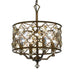 Buy Pendant Lights Australia Mimosa 4 Light Pendant Mocha & Amber, Clear Crystals - MIMOSA PE43-MC