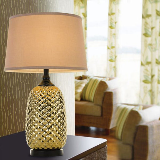 Buy Table Lamps Australia Morton 1 Light Table Lamp Black, Gold & Cream - MORTON TL-GD+CRM