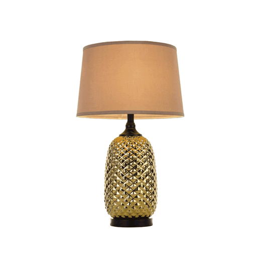 Buy Table Lamps Australia Morton 1 Light Table Lamp Black, Gold & Cream - MORTON TL-GD+CRM