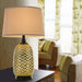 Buy Table Lamps Australia Morton 1 Light Table Lamp Black, Gold & Cream - MORTON TL-GD+CRM