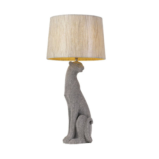 Buy Table Lamps Australia Nala 1 Light Table Lamp Silver & Linen - NALA TL-SL