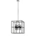 Buy Pendant Lights Australia Nelson 8 Light Pendant Black Matt, Chrome - NELSON PE8-BKCH