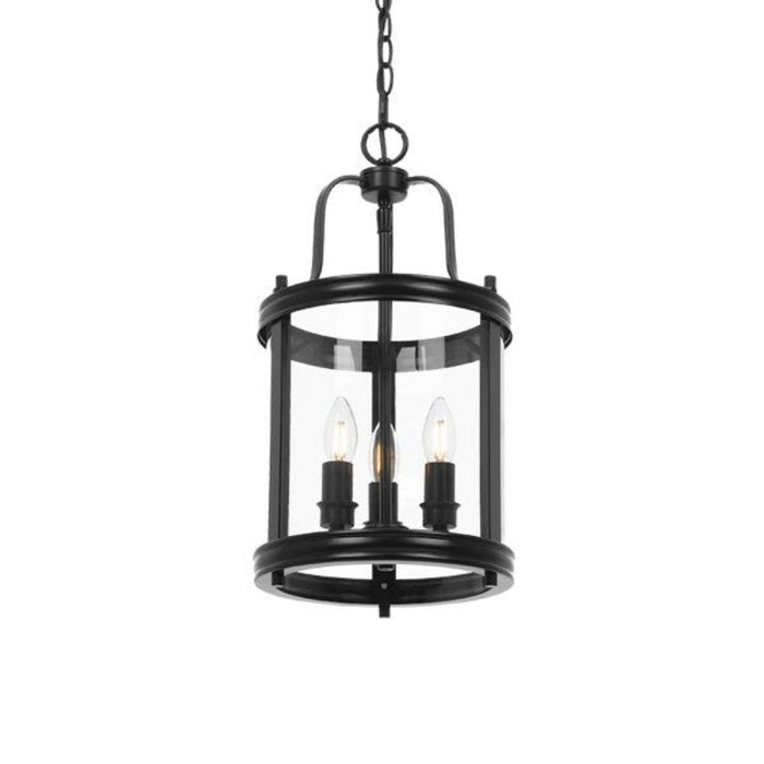 Buy Pendant Lights Australia Newark 3 Light Pendant Black Matt & Clear - NEWARK PE3-BK