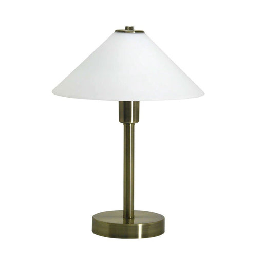 Buy Table Lamps Australia Ohio 1 Light Table Lamp Antique Brass & Opal Matt - OHIO TL AB